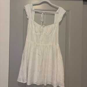 White Lace Mini Dress